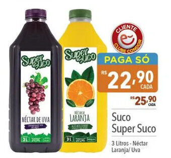 Supermercados Condor Suco Super Suco 3 Litros - Néctar Laranja/Uva oferta