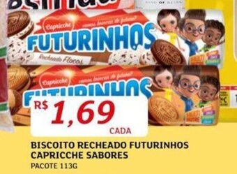 Assaí Atacadista BISCOITO RECHEADO FUTURINHOS CAPRICCHE SABORES PACOTE 113G oferta