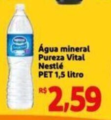 Extra Supermercado Água mineral Pureza Vital Nestlé PET 1,5 litro oferta