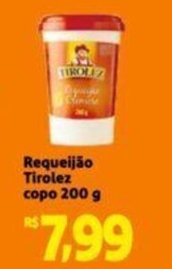 Extra Supermercado Requeijão Tirolez copo 200 g oferta