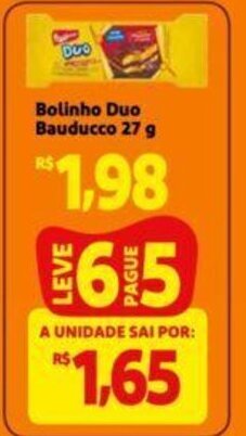 Extra Supermercado Bolinho Duo Bauducco 27 g oferta
