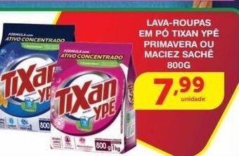 Roldão Lava roupas em pó tixan ypê 800g oferta