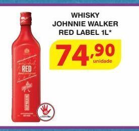 Roldão Whisky johnnie walker red label 1l oferta