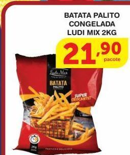 Roldão Batata palito congelada ludi mix 2kg oferta