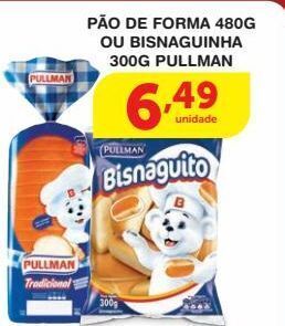Roldão Pão de forma 480g ou bisnaguinha 300g pullman oferta