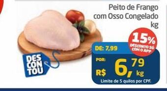 Tenda Atacado Peito de frango com osso congelado kg oferta