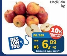 Tenda Atacado Maçã gala kg oferta