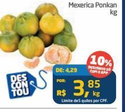 Tenda Atacado Mexerica ponkan kg oferta