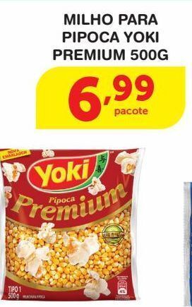 Roldão Milho para pipoca yoki premium 500g oferta