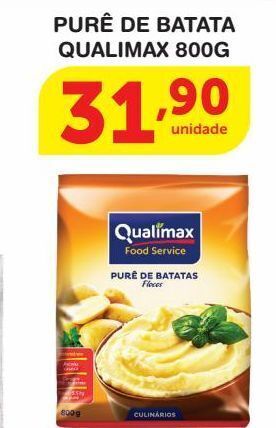 Roldão Purê de batata qualimax 800g oferta