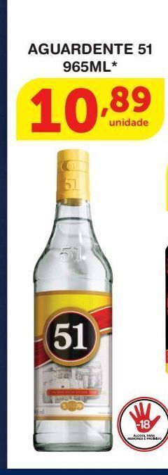 Roldão Aguardente 51 965ml oferta