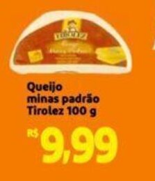 Extra Supermercado Queijo minas padrão Tirolez 100 g oferta