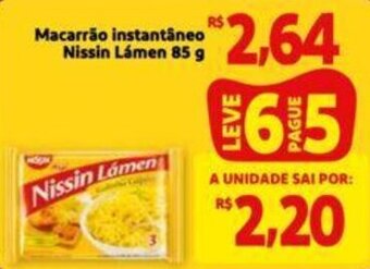 Extra Supermercado Macarrão instantâneo Nissin Lámen 85 g oferta