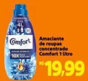 Extra Supermercado Amaciante de roupas concentrado Comfort 1 litro oferta