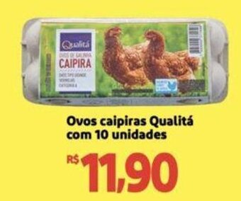 Extra Supermercado Ovos caipiras Qualitá com 10 unidades oferta