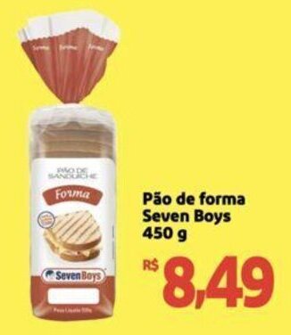 Extra Supermercado Pão de forma Seven Boys 450 g oferta