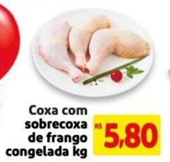 Extra Supermercado Coxa com Sobrecoxa de frango congelada kg oferta