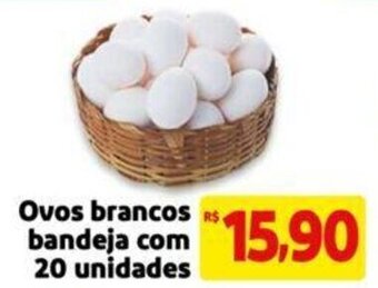 Extra Supermercado Ovos brancos bandeja com 20 unidades oferta
