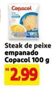 Extra Supermercado Steak de peixe empanado Copacol 100 g oferta
