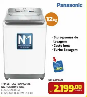 Macavi 119466-LAV PANASONIC NA-F120B1WB 12KG CLASS. ENERG: A oferta