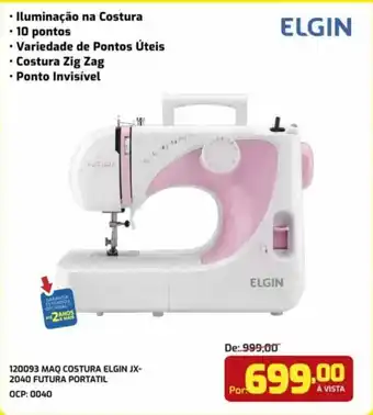 Macavi 120093 MAQ COSTURA ELGIN JX-2040 FUTURA PORTATIL oferta