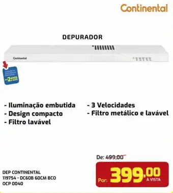 DEP CONTINENTAL 119754-DC60B 60CM BCO