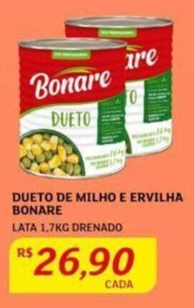 Assaí Atacadista DUETO DE MILHO E ERVILHA BONARE LATA 1,7KG DRENADO oferta