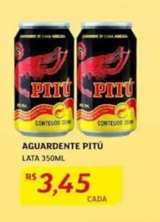 Assaí Atacadista AGUARDENTE PITÚ LATA 350ML oferta