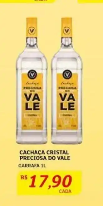 CACHAÇA CRISTAL PRECIOSA DO VALE GARRAFA IL