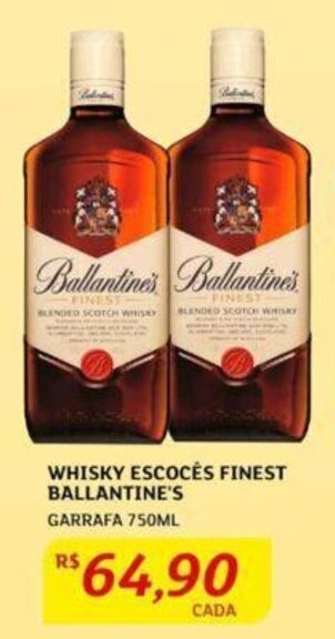 Assaí Atacadista WHISKY ESCOCÈS FINEST BALLANTINE'S GARRAFA 750ML oferta