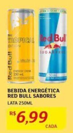 Assaí Atacadista BEBIDA ENERGÉTICA RED BULL SABORES LATA 250ML oferta