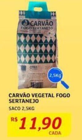CARVÃO VEGETAL FOGO SERTANEJO SACO 2,5KG