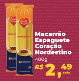Mix Mateus Macarrão Espaguete Coração Nordestino 400g oferta