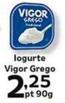 Supermercados Tauste logurte Vigor Grego pt 90g oferta