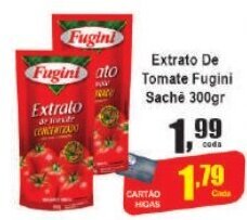 Higa's Supermercado Extrato De Tomate Fugini Sache 300gr oferta