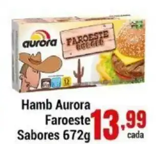 Negreiros Hamb Aurora Faroeste Sabores 672g oferta