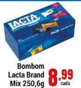 Negreiros Bombom Lacta Brand Mix 250.6g oferta