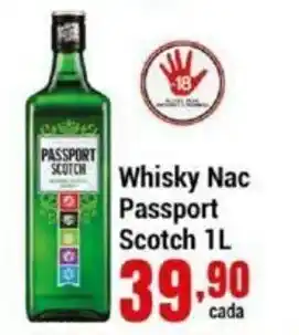 Negreiros Whisky Nac Passport Scotch 1L oferta