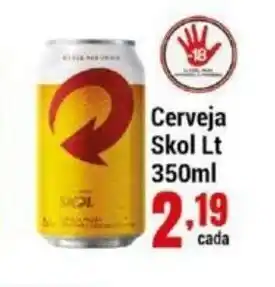Negreiros Cerveja Skol LT 350ml oferta