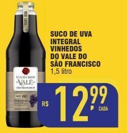Mercantil Rodrigues Suco de uva integral vinhedos do vale do são francisco 1,5lt oferta