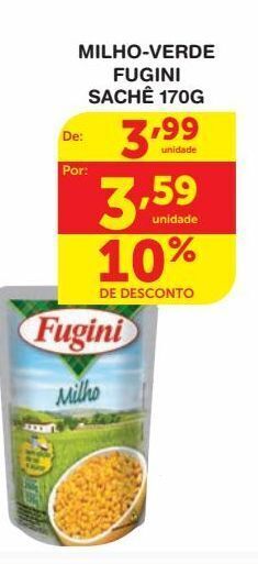 Roldão Milho-verde fugini sachê 170g oferta