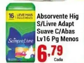 Absorvente Hig s/Livre Adapt Suave c/Abas Lv16 Pg menos