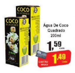 Higa's Supermercado Água De Coco Quadrado 200ml oferta
