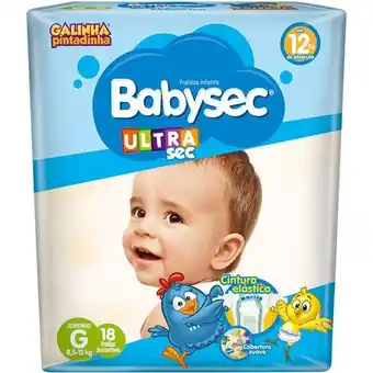 Super Nosso Babysec galinha pintadinha ultra g descartável 16 unidades oferta