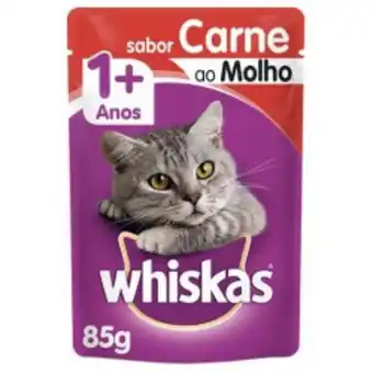 Veran Supermercados Ração para gatos adulto whiskas carne sache 85g oferta