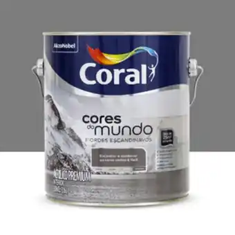 Tinta acrílica fosca cores do mundo premium interior fiordes escandinavos intenso 3,6 l coral