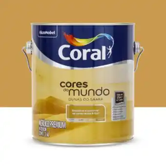Leroy Merlin Tinta acrílica fosca cores do mundo premium interior dunas do saara intenso 3,6 l coral oferta