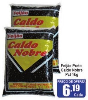 Higa's Supermercado Feijão Preto Caldo Nobre Pct 1kg oferta