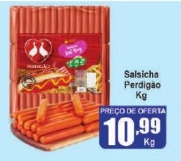 Higa's Supermercado Salsicha Perdigão kg oferta