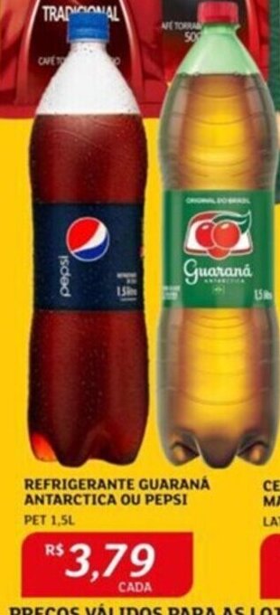 Assaí Atacadista REFRIGERANTE GUARANÁ ANTARCTICA OU PEPSI PET 1,5L oferta